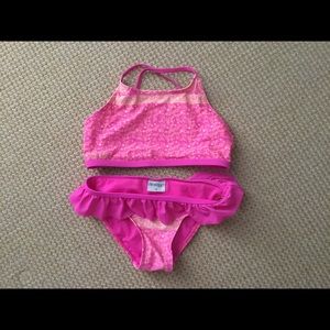 Girls Pink Tankini, Size 8